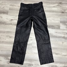 First Genuine Leather Motorcycle Pants Mens 36x31 Black Straight Leg 5 P... - $76.80