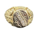 Cubic zirconia Men&#39;s Cluster ring 14kt Yellow Gold 389866 - $559.00