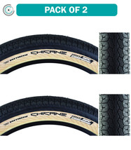 Pack of 2 Vee Tire &amp; Rubber Chicane 26x3.5 Wire TPI 20 Black/Tan Reflective BMX - £166.91 GBP