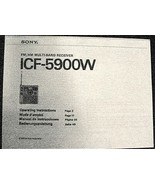 Sony ICF-5900W FM/AM/Multi-band shortwave receiver manuals - £7.47 GBP