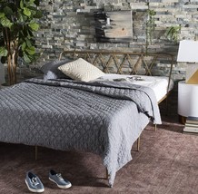 Gatsby Modern Lattice Gold Bed, Full, By Safavieh Home. - £295.92 GBP