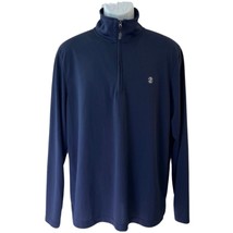 Izod Golf Navy Blue Quarter Zip Lightweight Long Sleeve Pullover Size L ... - $23.28