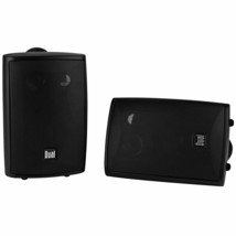 Dual 4 - inch 3-Way Indoor / Outdoor Speakers in Black - Pair - £62.94 GBP
