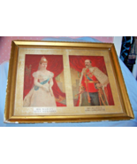 Vintage Gold Framed Picture-England Royalty-King Edward VII, Queen Alexa... - $205.15 CAD