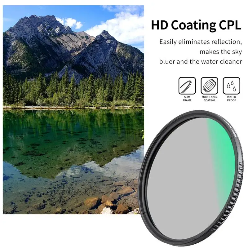 K&amp;F CONCEPT HD CPL Lens Filter with Multi Coated Circular Polarizer for ... - $164.58