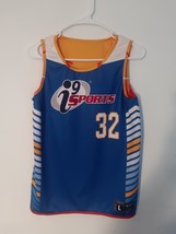 I9 Sports Reversible Orange And Blue #39 Basketball Jersey Size Youth Large - $9.40