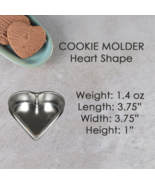 Vintage Heart Shape Stainless Steel Cookie Molder 1pc - $5.45