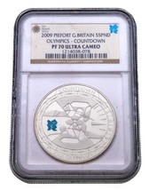 2009 Great Britain S5£ Piefort Olympics Countdown NGC PF70 Ultra Cameo CoA - £132.96 GBP