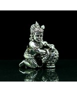 925 sterling silver baby krishna makkhan Gopala, Laddu Gopala figurine s... - £202.47 GBP