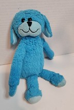 Plush Blue Puppy Dog Hugging Hanging Stuffed Animal 10&quot; 2014 hands clasp - $6.89