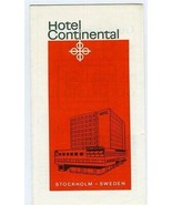 Hotel Continental Brochure Map of Stockholm Sweden 1960&#39;s Carlsberg - £11.66 GBP