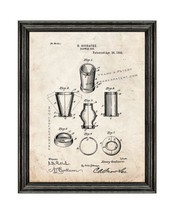 Flower Pot Patent Print Old Look with Black Wood Frame - £19.67 GBP+