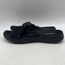 Skechers Goga Mat Womens Black Slip On Comfort Slide Sandals Size 10 - £27.16 GBP