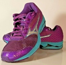 NICE Mizuno Wave Sayonara sz 7.5 Running Shoes Purple &amp; Blue Great Shape... - £20.46 GBP
