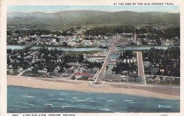 Seaside Oregon OR Airplane Aerial View End of the Old Oregon Trail Postc... - $2.99