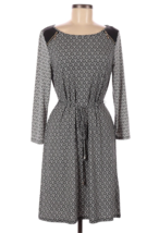 Ivanka Trump Black White Knee Length Dress Size Medium - $47.52