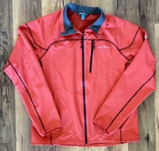 Eddie Bauer Jacket Mens Large First Ascent Orange Pockets Full Zip Outdoor EUC - £58.39 GBP