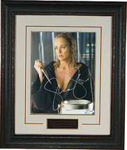 Sharon Stone signed Basic Instinct 2 11x14 Photo Leather Framed Holding Ice Pick - £200.22 GBP