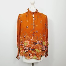 Anthropologie - New with Tag - Floral Chiffon Blouse - Orange - XSmall - RRP £80 - £22.16 GBP