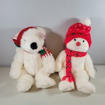 TY Beanie Buddies Snowboy and Holiday Bear Style 5700 14.5 inch 1997 199... - £17.39 GBP