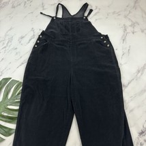 Silhouettes Womens Vintage 90s Corduroy Overalls Plus Size 26 Black Stra... - $44.54