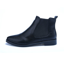 Women Ankle Boots Flat Heels Casual Shoes Woman Leather Boots For Girls Black po - £25.25 GBP