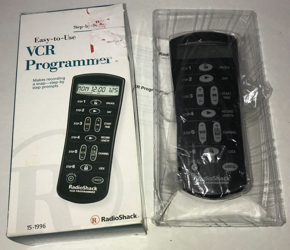 Radio Shack 15-1996 VCR Programmer Remote Control Vintage new old stock - $3.11