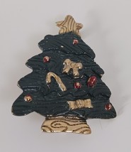 Vintsge L.F. Christmas Tree Brooch Pin 2&quot; Signed - $210.34 MXN