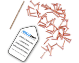Copper Roofing Nail Set - 120 Pcs 1-Inch Copper Nails &amp; 1/16 Inch Drill ... - $22.45