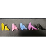Barbie Shoes High Heels Pumps Shoes Lot 1990s Yellow Pink Purple Black Blue - $186.77 MXN