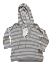 NWT Soft JOIE Markham in Dolphin Gray &amp; Porcelain Hooded Knit Sweater XS $214 - $41.58