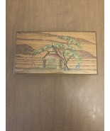 Wooden Box, Hand painted Oriental Design, Jewelry Box, Trinket Box, Velv... - $27.14 CAD