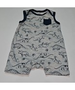 Dinosaur Baby Boy 0-3 Months Clothing Outfit Lot Romper Shorts Green Gra... - £13.20 GBP