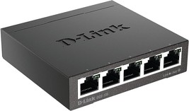 D Link Ethernet Switch 5 Port Gigabit Unmanaged Metal Desktop Plug and P... - $58.22