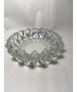 Vintage KIG Crystal Cut Glass Cigar Cigarette Ashtray Trinket Dish 7&quot; Heavy - £8.59 GBP