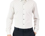 Alfani Men&#39;s Regular Fit Travel Ready Geo-Print Dress Shirt White-18-18.... - $19.99