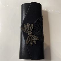 Unbranded Faux Leather Clutch Purse Diamond Bow Glitter Ribbed Fabric 10... - €9,42 EUR