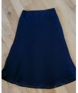 Black Skirt Long Flare Side Zip Croft &amp; Barrow Mint Size 10 Lightweight - $20.00