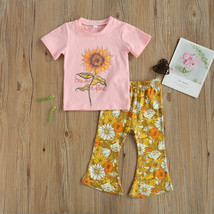 NEW Sunflower &#39;One of a Kind&#39; Shirt Bell Pants Girls Outfit Set 3T 4T 5T 6 - $6.59 CAD+