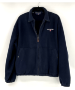 Vintage Ralph Lauren Polo Sport Jacket Mens Large Navy Fleece Full Zip U... - $34.60