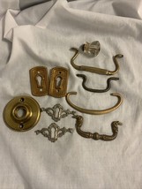 10 Piece Vintage Hardware Lot Knob Pulls Key Hole - $7.95