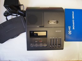Sony BM840 microcassette transcriber with foot pedal, AC adapter and hea... - $229.00