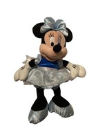 Disney Parks Minnie Mouse Plush with Blue &amp; Silver Dress - £19.31 GBP