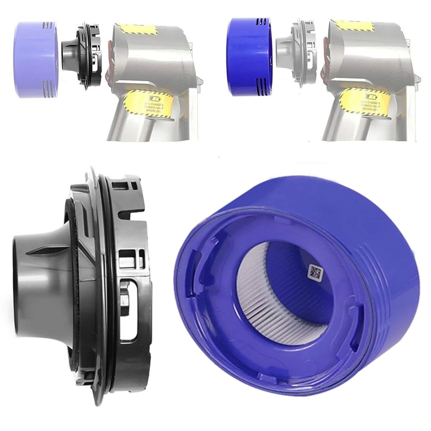 Motor Rear Cover & Rear Filter Kit Replacemnet For Dyson V7 V8 Vacuum Cleaner Ac
