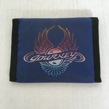 Vintage Journey bi fold nylon wallet hook and latch blue color with Jour... - $365.13 MXN