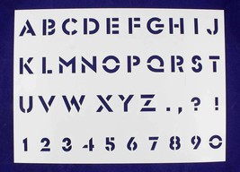 Numbers/Letters Stencil-Mylar 14 Mil-13&quot;H X 18&quot;W - Painting /Crafts/ Templates - £17.28 GBP