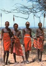 Samburus Of Kenya Unposted Vintage Postcard Indigenous People East Africa - £11.71 GBP