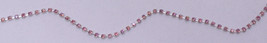 Imported Rhinestone Chain - Light Pink Rhinestones on Silver Trim BTY M211.30 - £10.29 GBP