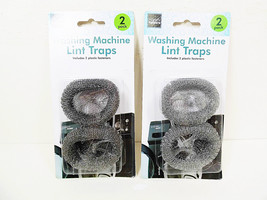 4 Piece Washing Machine Drain Hose Lint Traps Steel Washer Discharge Trap Pc - £5.81 GBP
