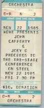 Vintage John Cafferty Konzert Ticket Stumpf November 22 1985 Pittsburgh Pa - $39.58